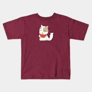 Watermelon kitten Kids T-Shirt